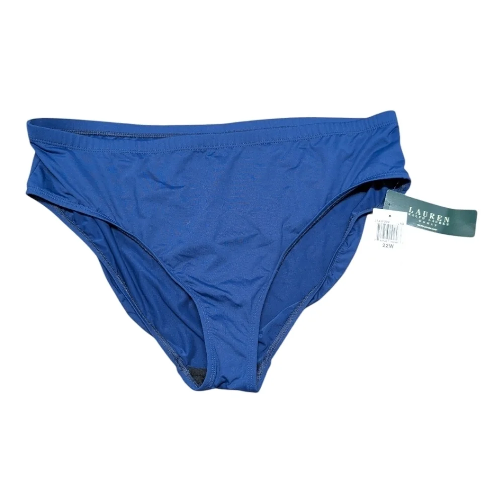 Lauren Ralph Lauren Women's Blue Swim Bikini Bottom New with Tags 22W